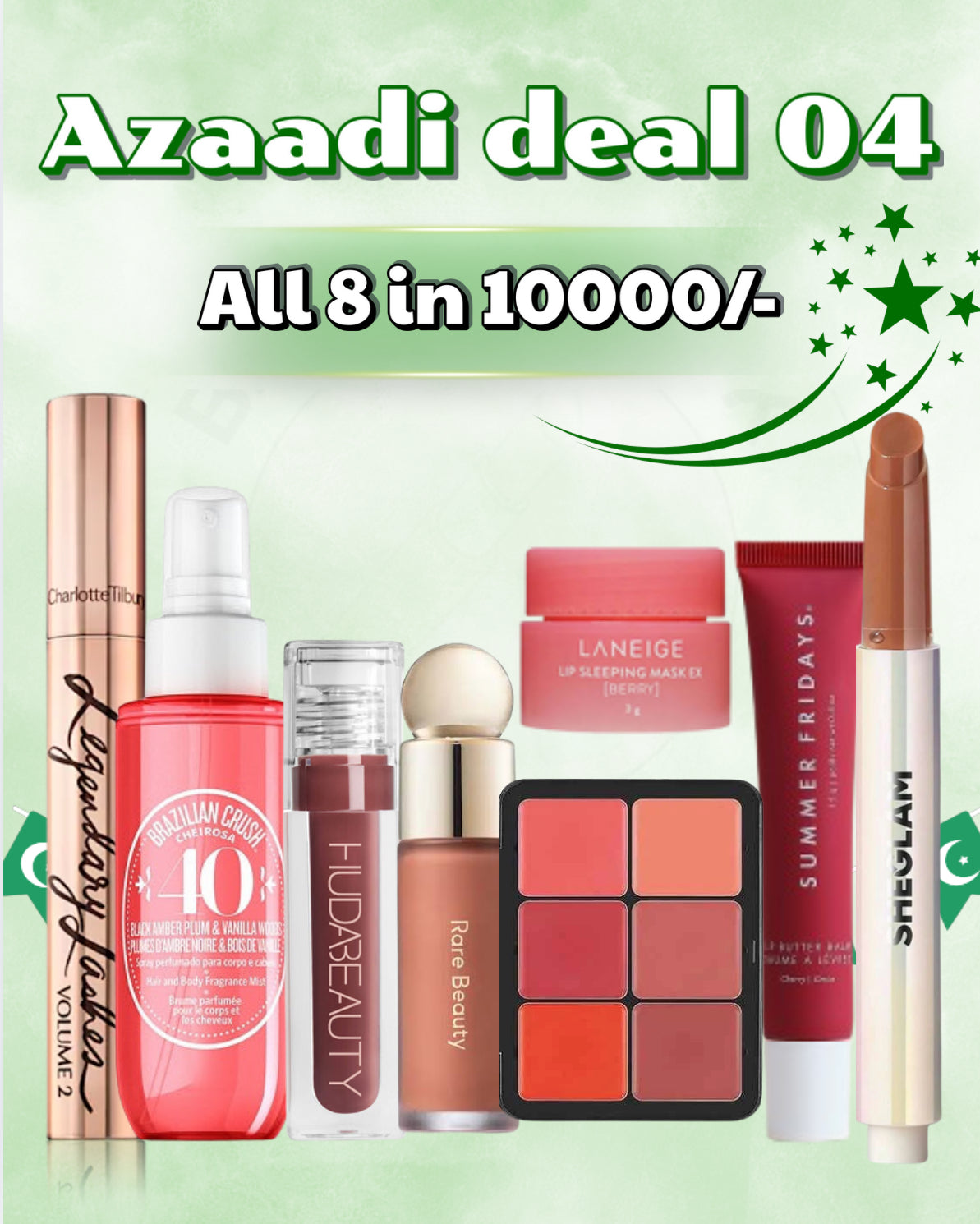 DEAL 04 - All 8 of your on choice. ( shades will be confirm on WhatsApp 03556346258 )