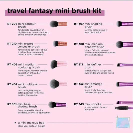 Real techniques travel fantasy mini brush set
