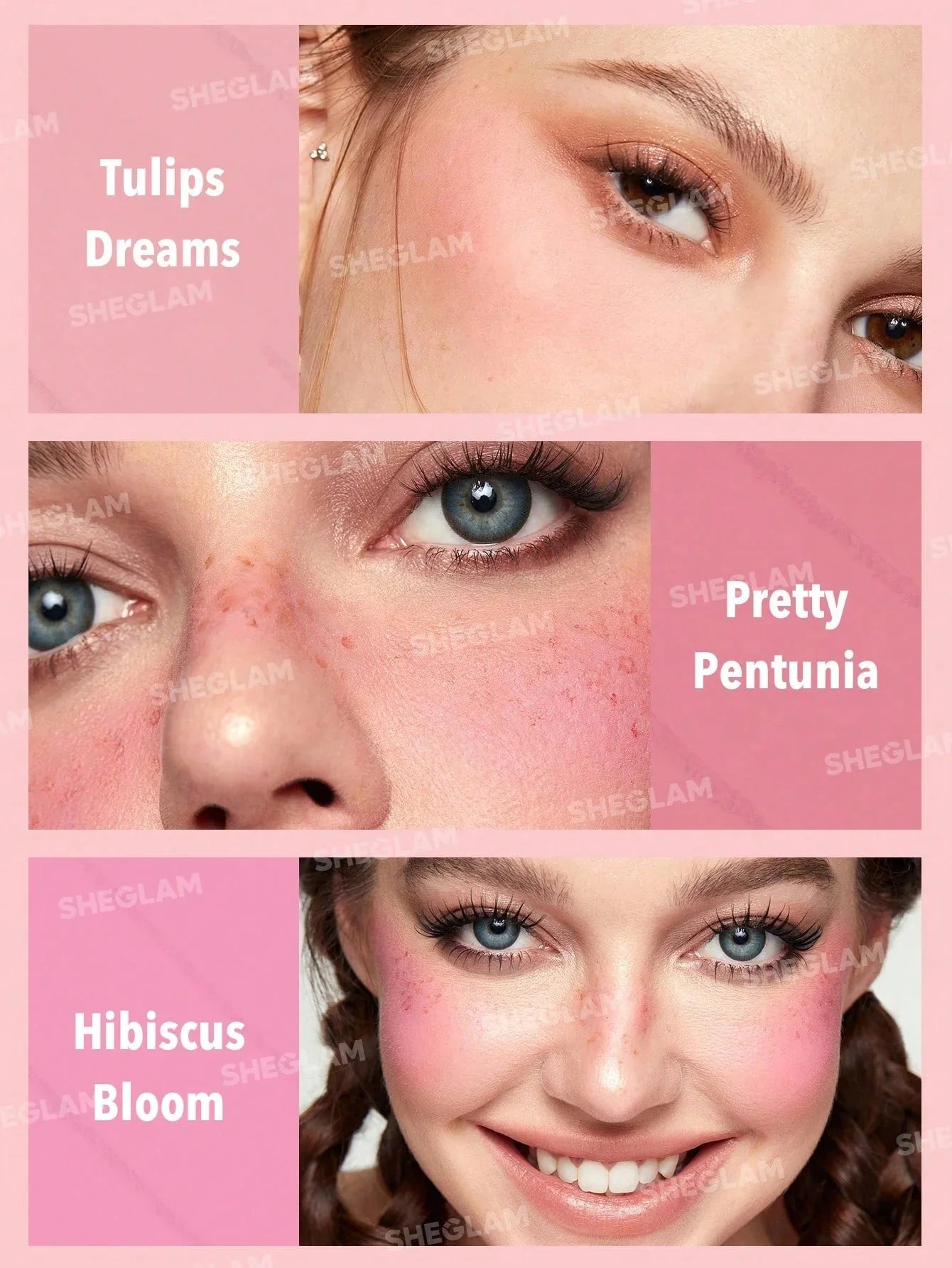 SHEGLAM Floral Flush Blush Palette-Blushing Bouquet (PINK)