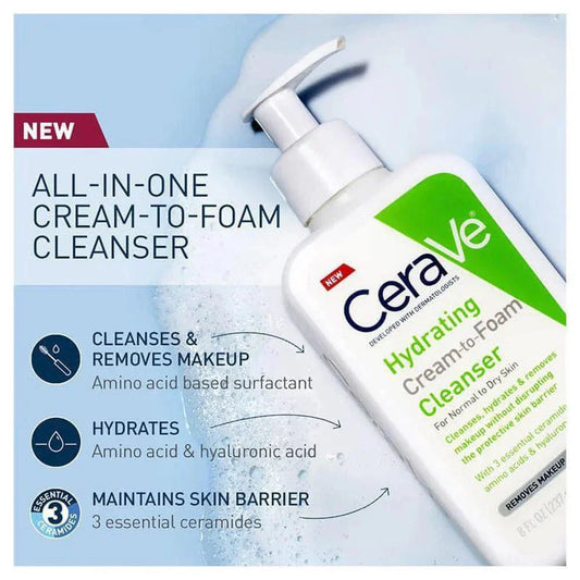 CeraVe Hydrating Cream-to-Foam Cleanser