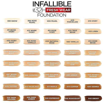 L'Oreal Paris Makeup Infallible Up to 32 Hour Fresh Wear Lightweight Foundation
