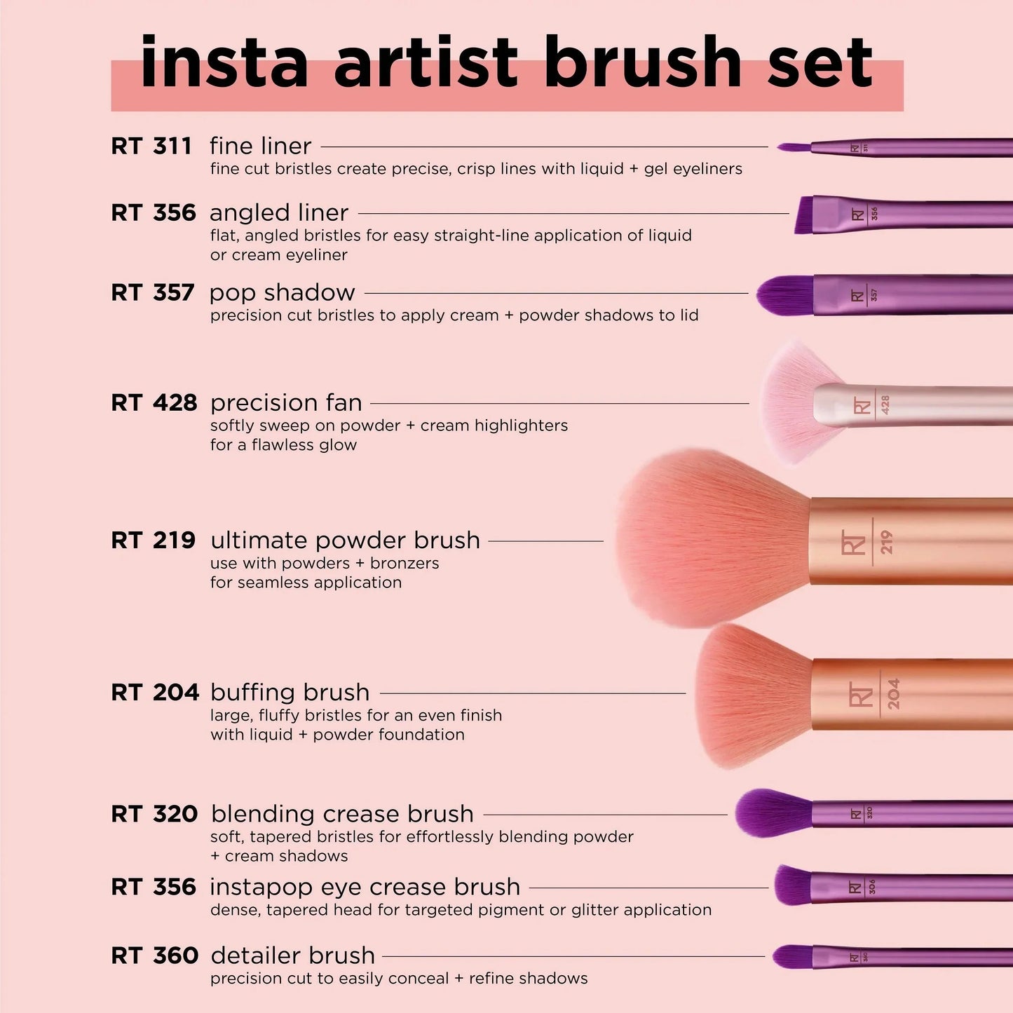 Real techniques instant brush artist set