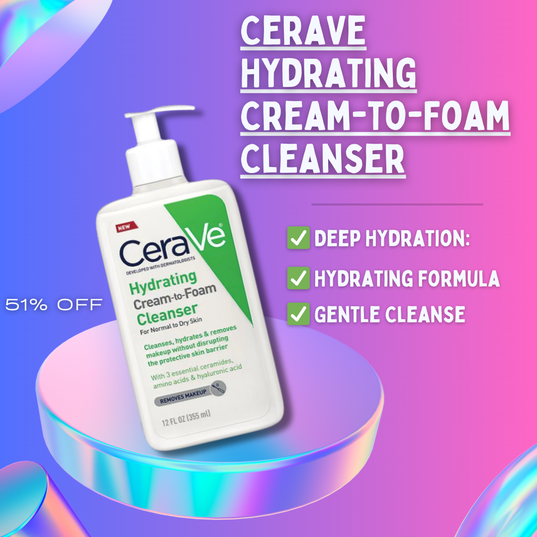 CeraVe Hydrating Cream-to-Foam Cleanser
