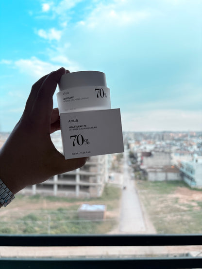 ANUA Heartleaf 70 Intense Calming Cream with Ceramide, Panthenol, Heartleaf extract, Korean Skin care - (50ml /1.69Fl. Oz)