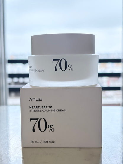 ANUA Heartleaf 70 Intense Calming Cream with Ceramide, Panthenol, Heartleaf extract, Korean Skin care - (50ml /1.69Fl. Oz)