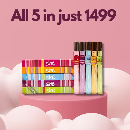 She perfume set pack of 5