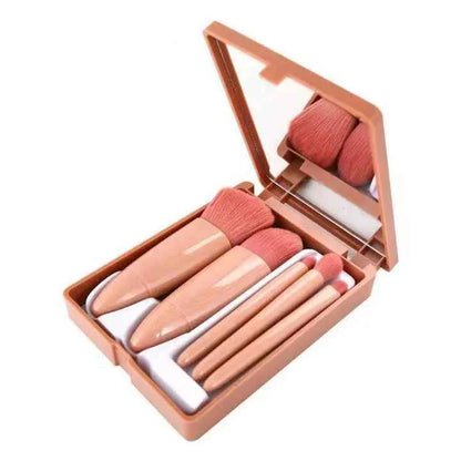 Set of 5 makeup brushes with box