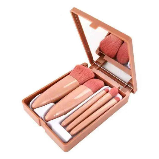 Set of 5 makeup brushes with box