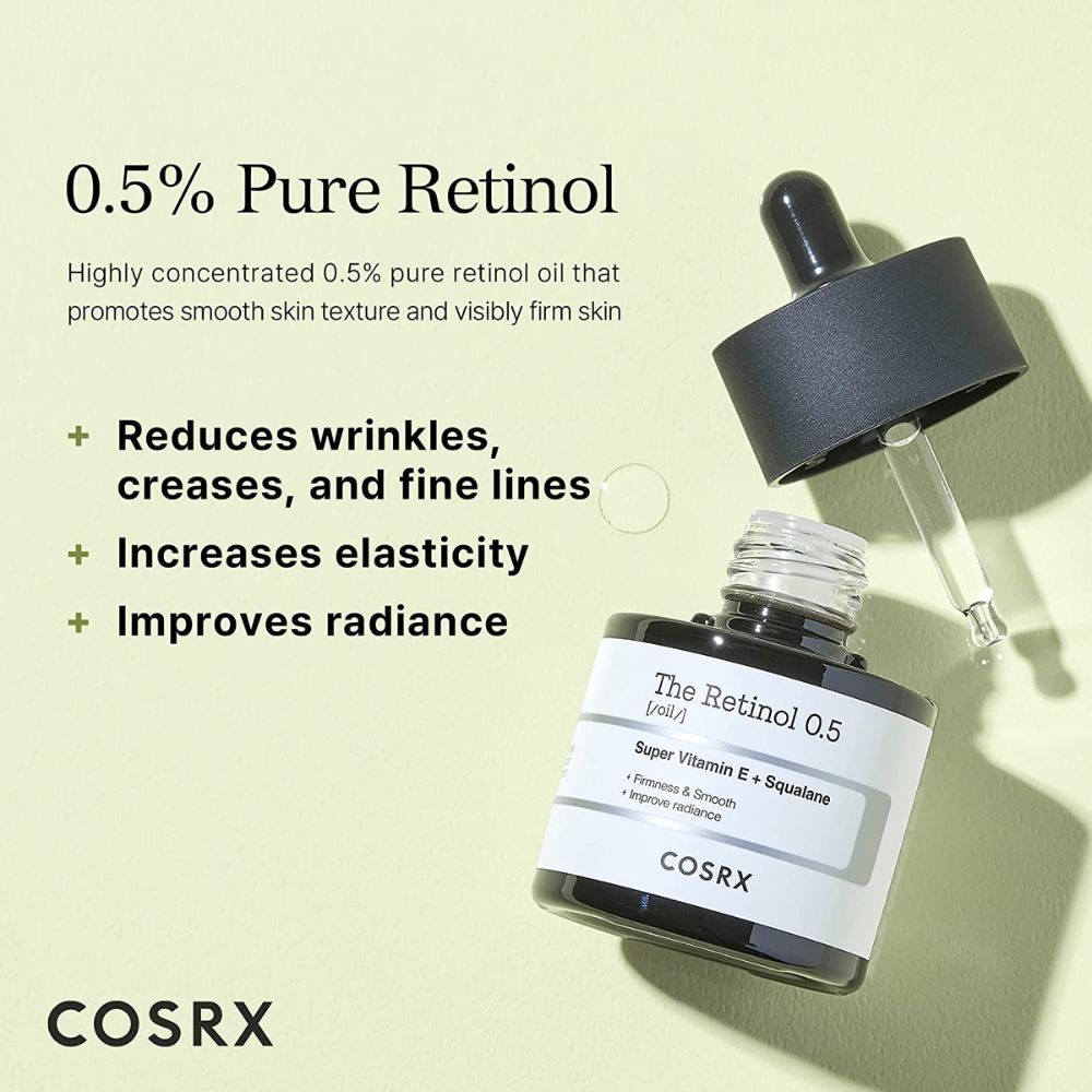 COSRX The Retinol 0.5 Oil with Super Vitamin E + Squalane