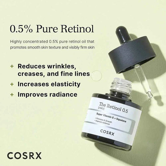 Cosrx – The Retinol 0.5 Super Vitamin E +squalene Oil – 20ml