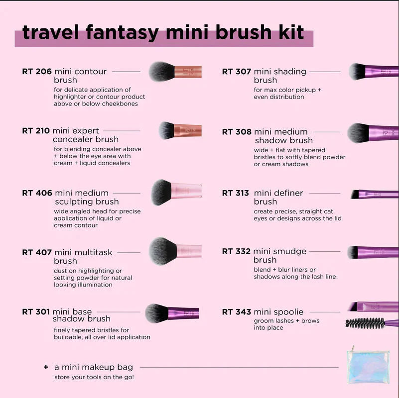 Real techniques travel fantasy mini brush set