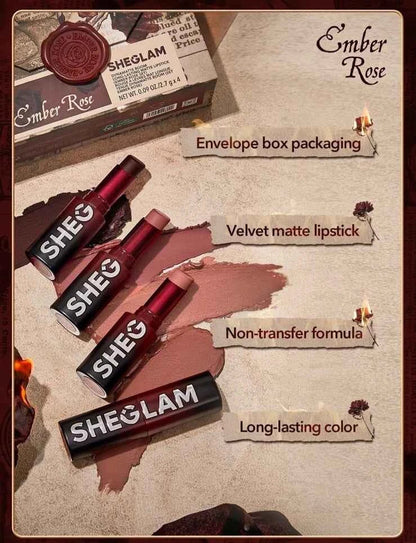 Sheglam Dynamatte Bloom Long-Lasting Matter Lipstick (Amber Rose Ver.)